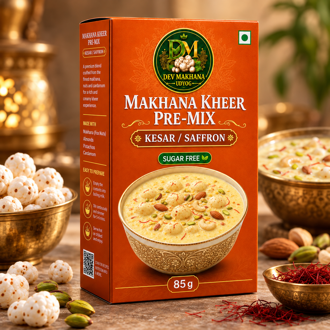 Makhana Kheer Pre-Mix Kesar / Saffron Sugar Free (85 g)